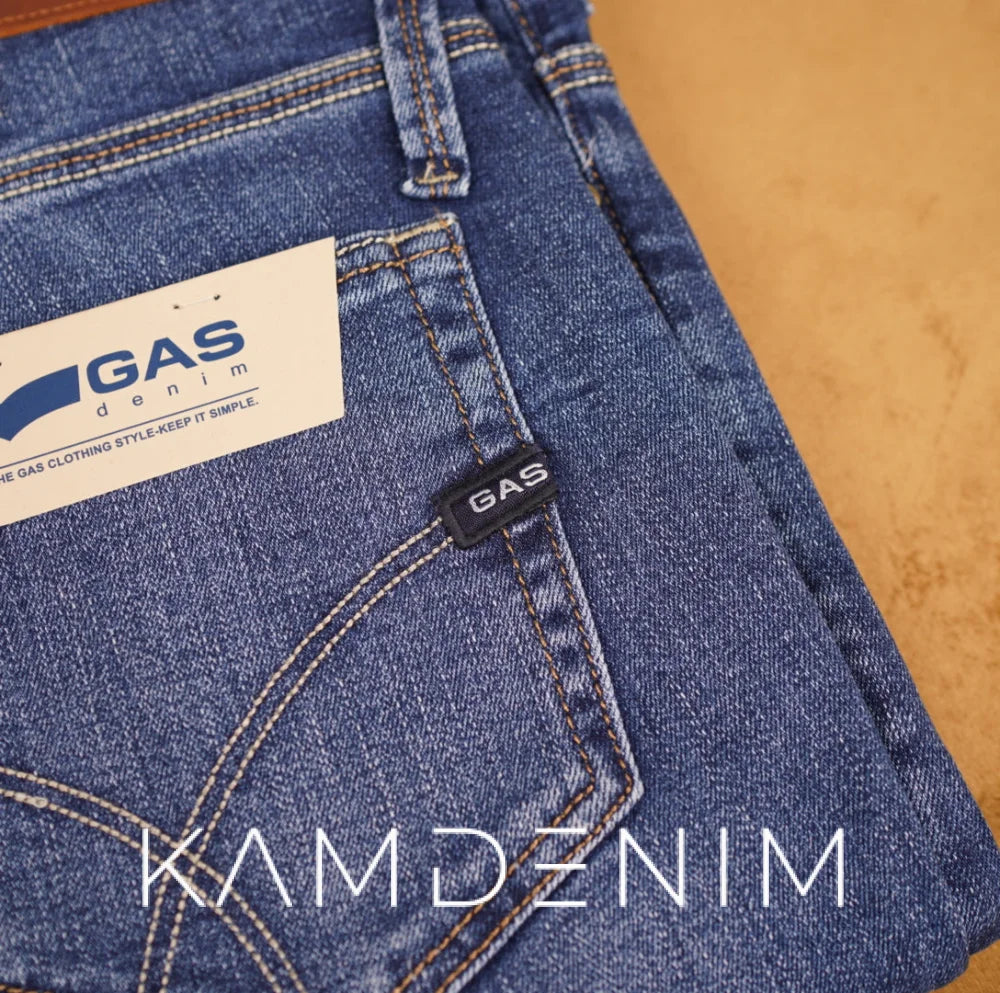 Jeans Gas 4032 Bleu Ciel Délaver Coupe Normale