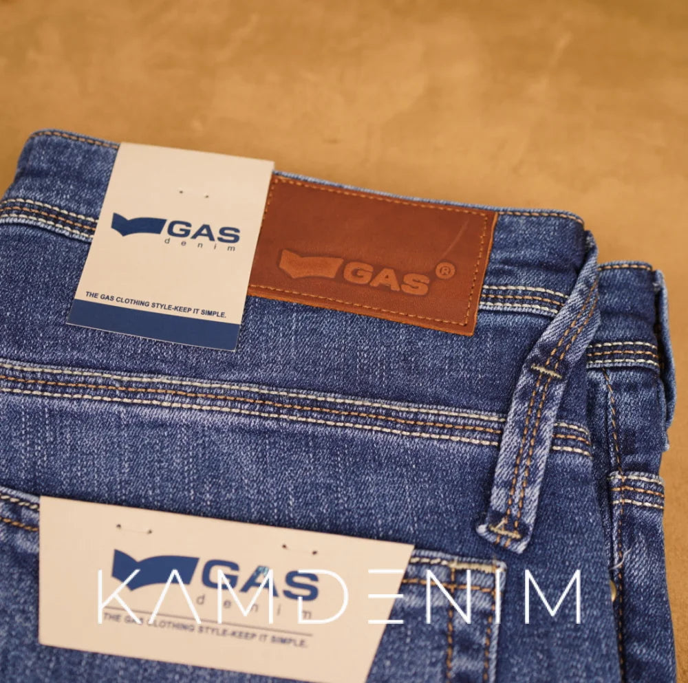 Jeans Gas 4032 Bleu Ciel Délaver Coupe Normale