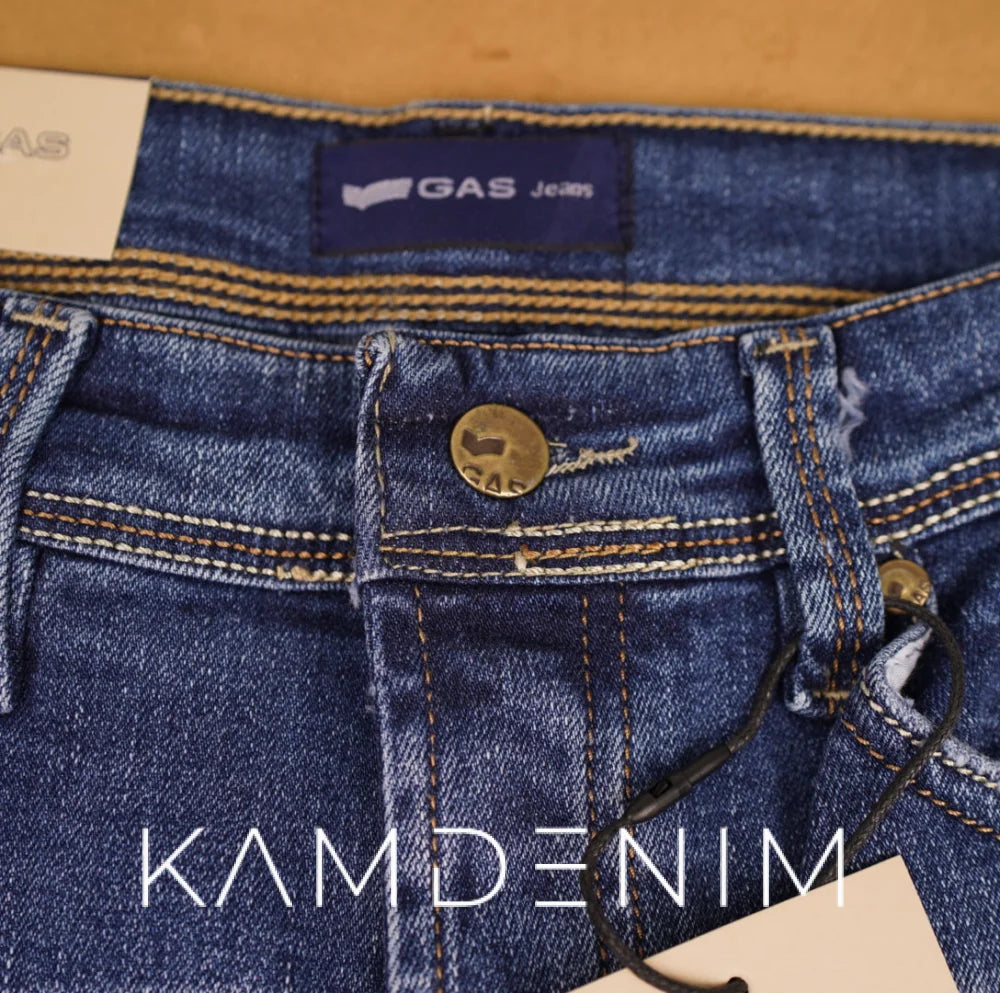 Jeans Gas 4032 Bleu Ciel Délaver Coupe Normale