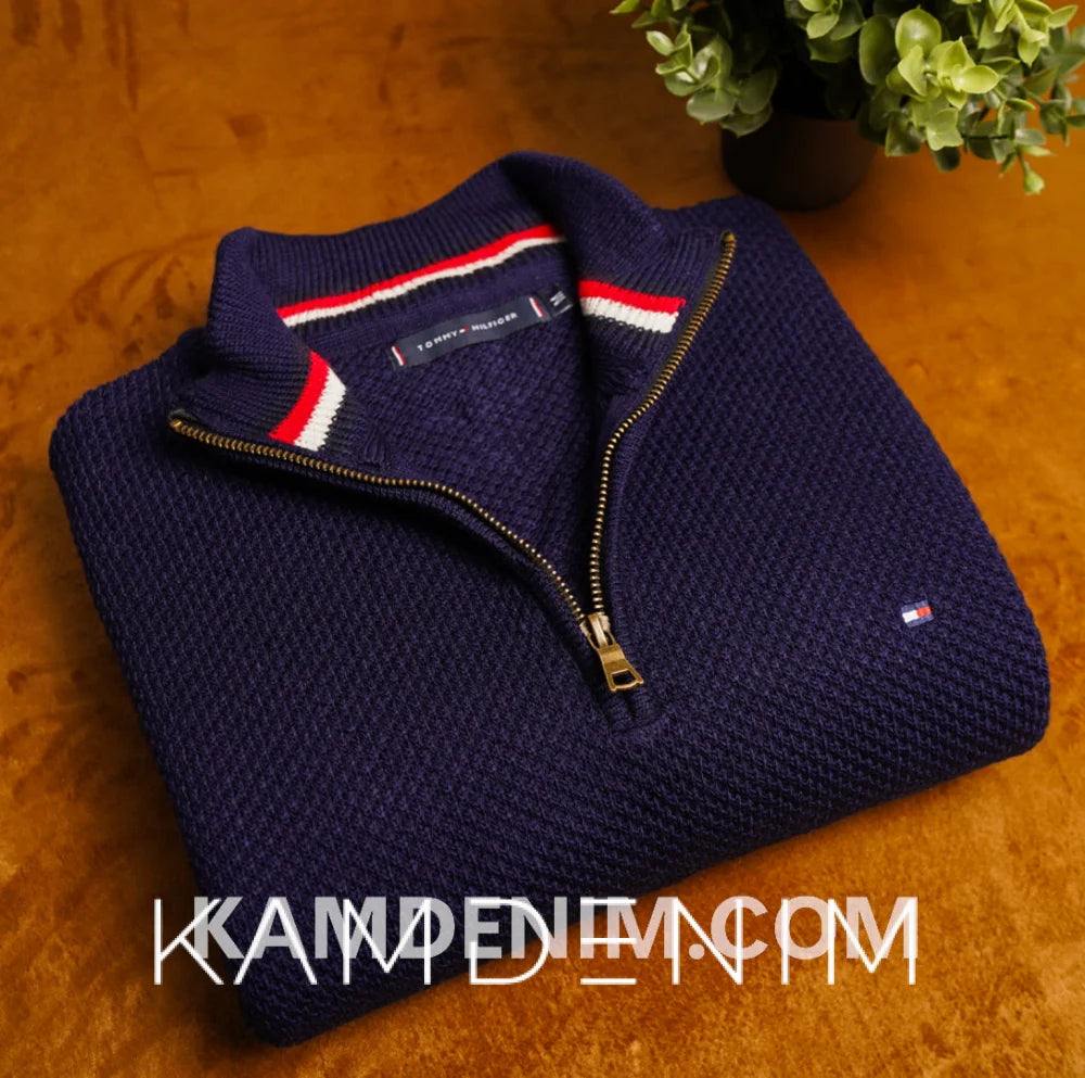 Tricot Tm 2006 Semi Zipper S / Bleu Marine